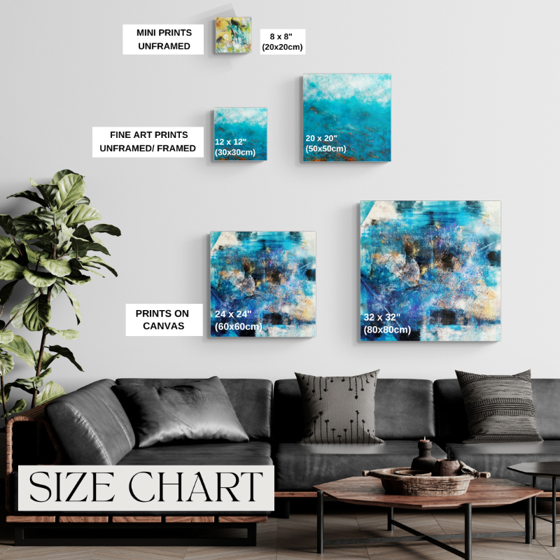 Art by Ally Prints Size Chart