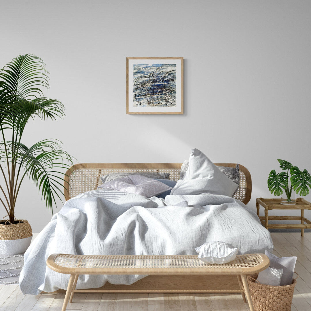 Field of Dreams Fine Art Print in Natural Frame room mock up