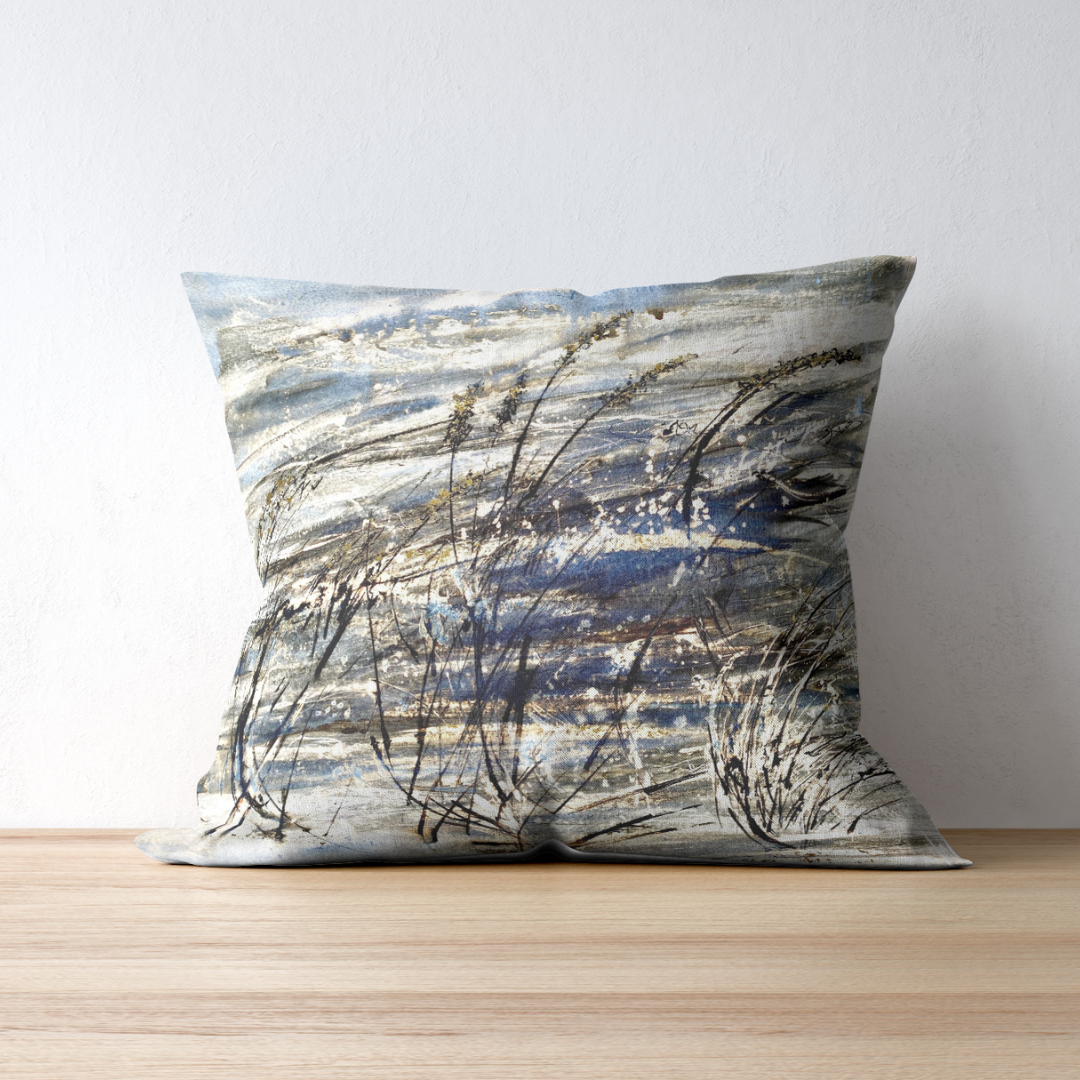 Field of Dreams Abstract Cushion on work top