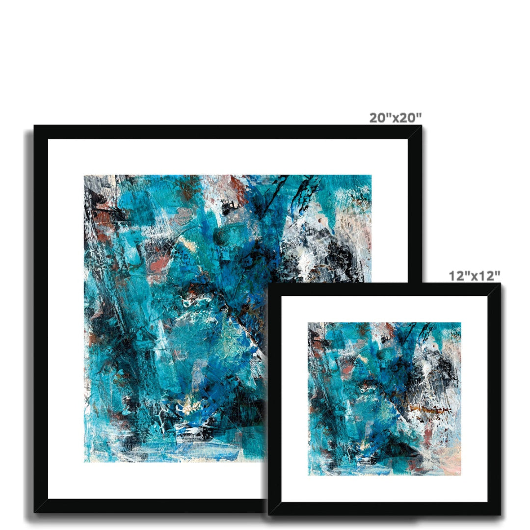 Luminance abstract fine art print black frame size options
