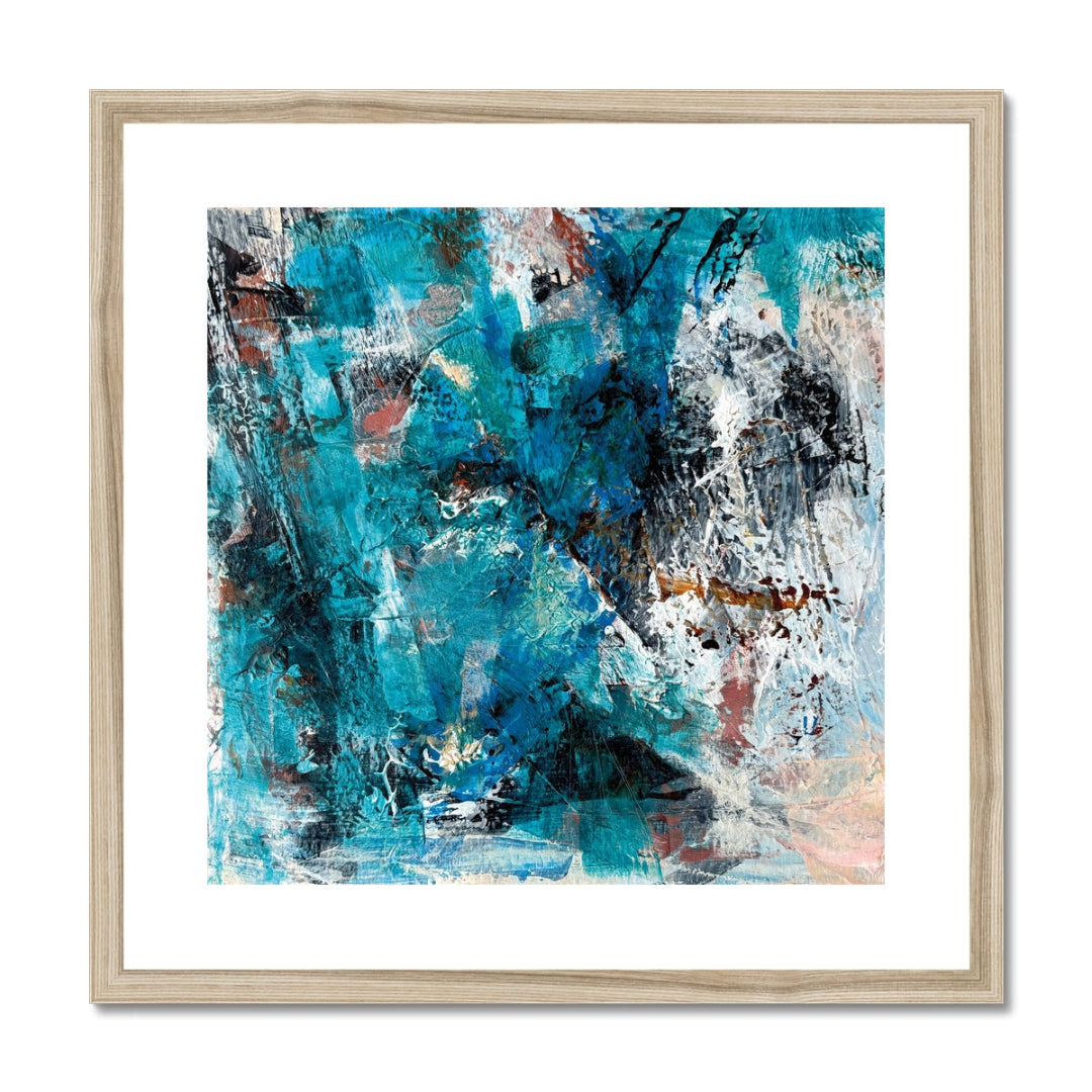 Luminance Abstract Fine Art Print Natural Frame