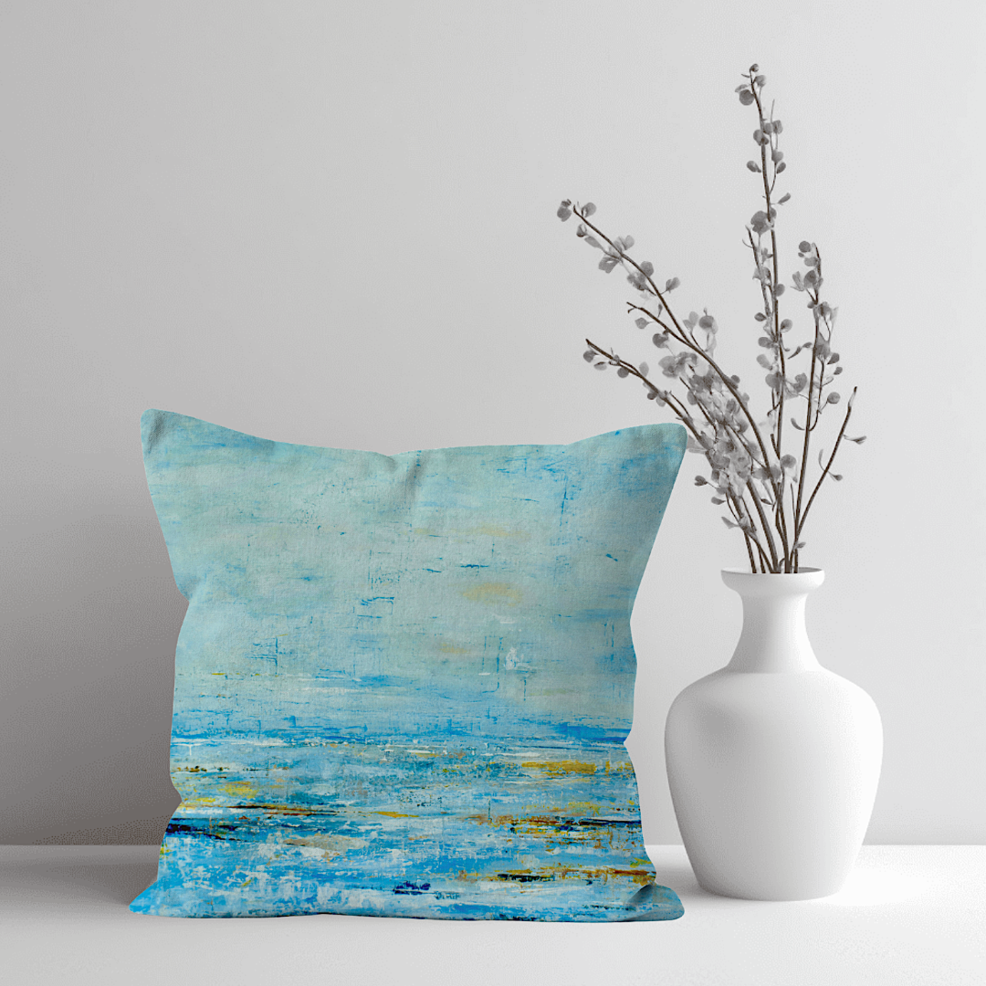 Only the Ocean Cushion - Art by Ally
