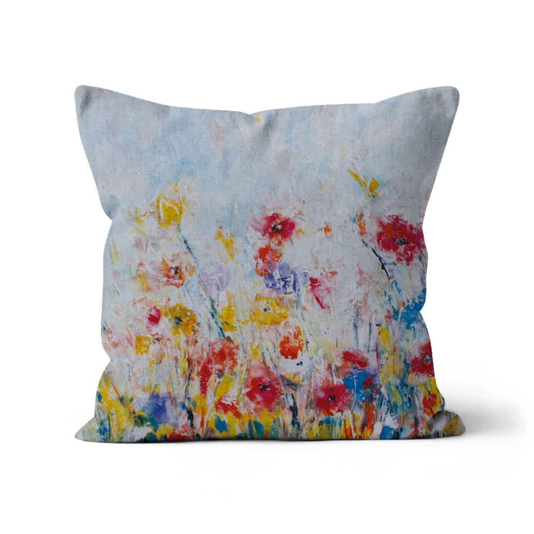 Alt Text
Summer Meadow Floral luxury faux suede cushion