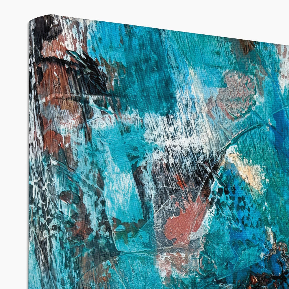 close up of abstract canvas print luminance