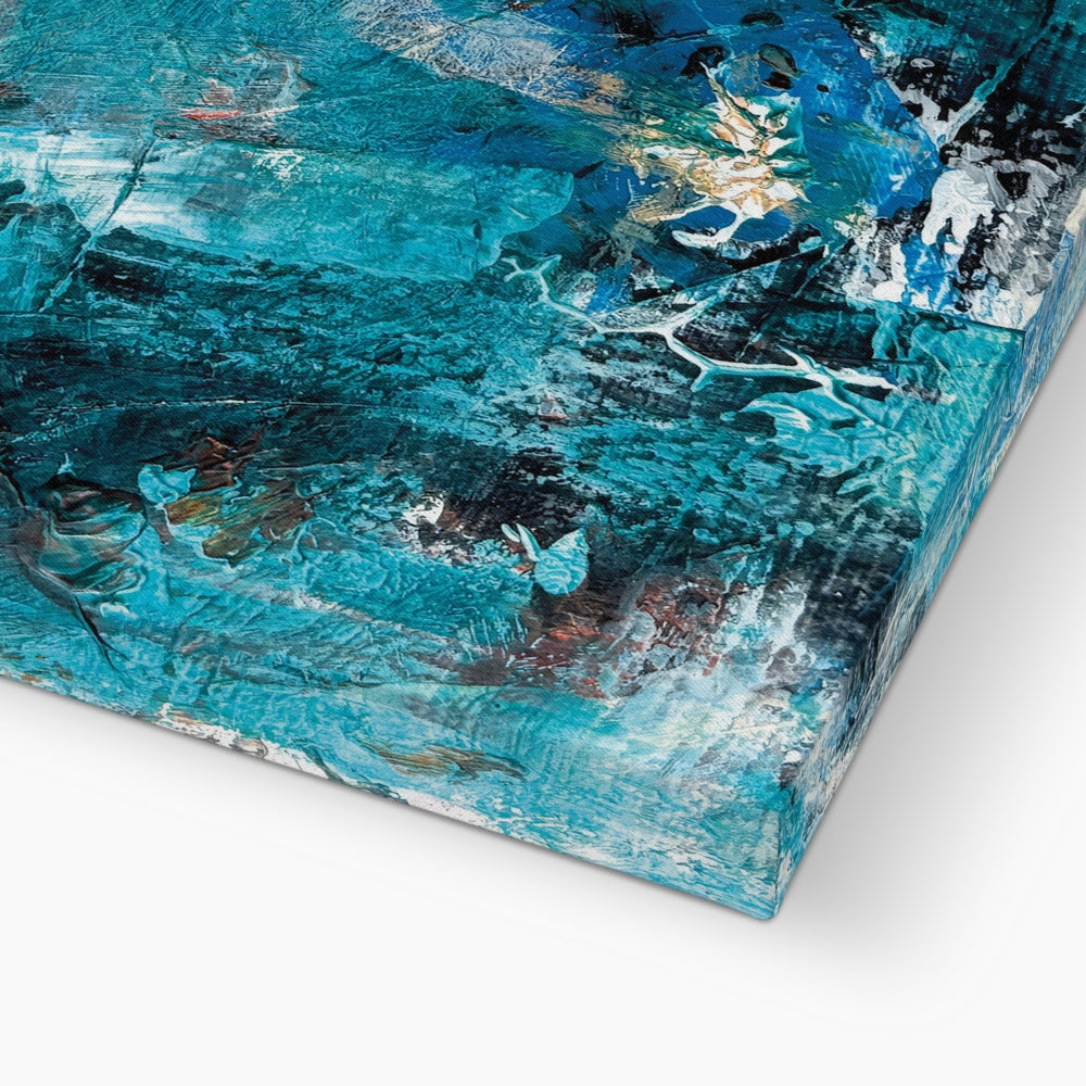 close up of abstract canvas print luminance