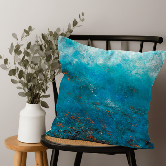 Azure Coast Cushion - Art by Ally