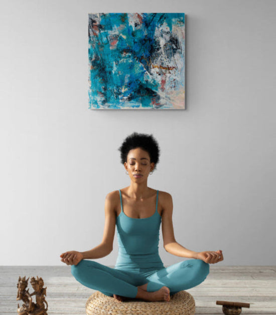 Luminance Abstract Canvas room mock up yoga