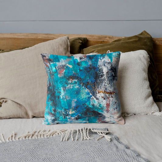 Luminance Luxury Cushion mock up on bed