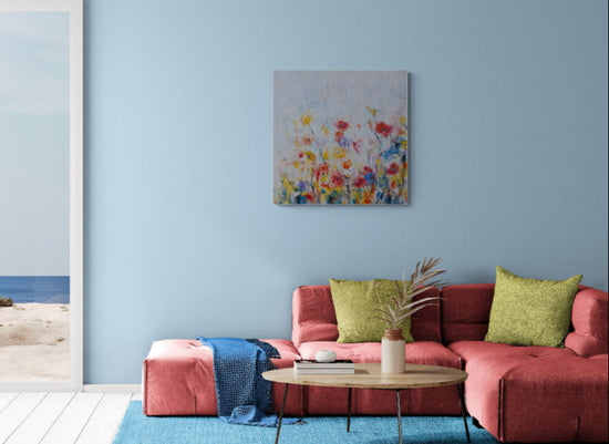 Summer Meadow Floral print on canvas