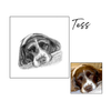 Tess pencil dog portrait with reference photo