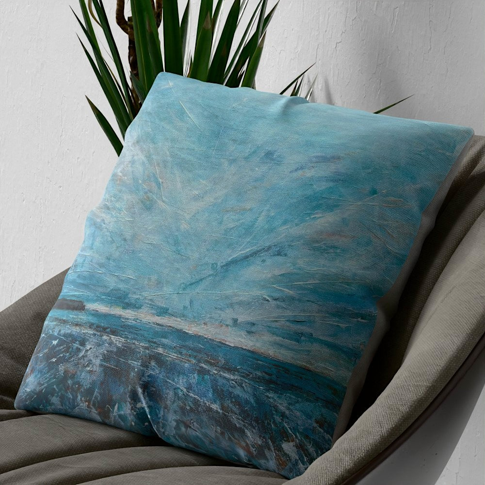 Winter Tide St Andrews - Luxury Cushion - Art by Ally
